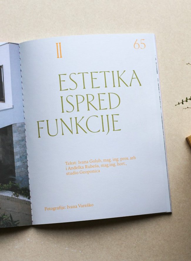 Krajobrazni projekt Ville Alma u Istri, studija Geoponica, predstavljen u magazinu Vert.